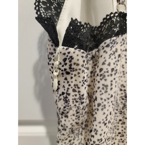 NEW Kimchi Blue‎ Mini Dress Y2k Slip Lace Trim Chiffon Small White Black - Picture 12 of 12